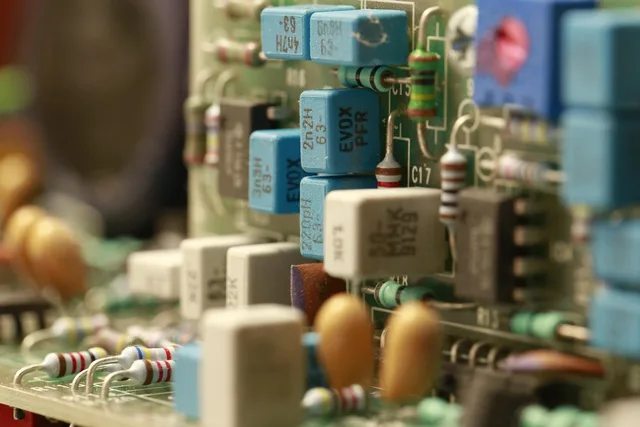 electronics, a technical device, inside of a computer circuit board. Assessing technical work without pretending to be the specialist